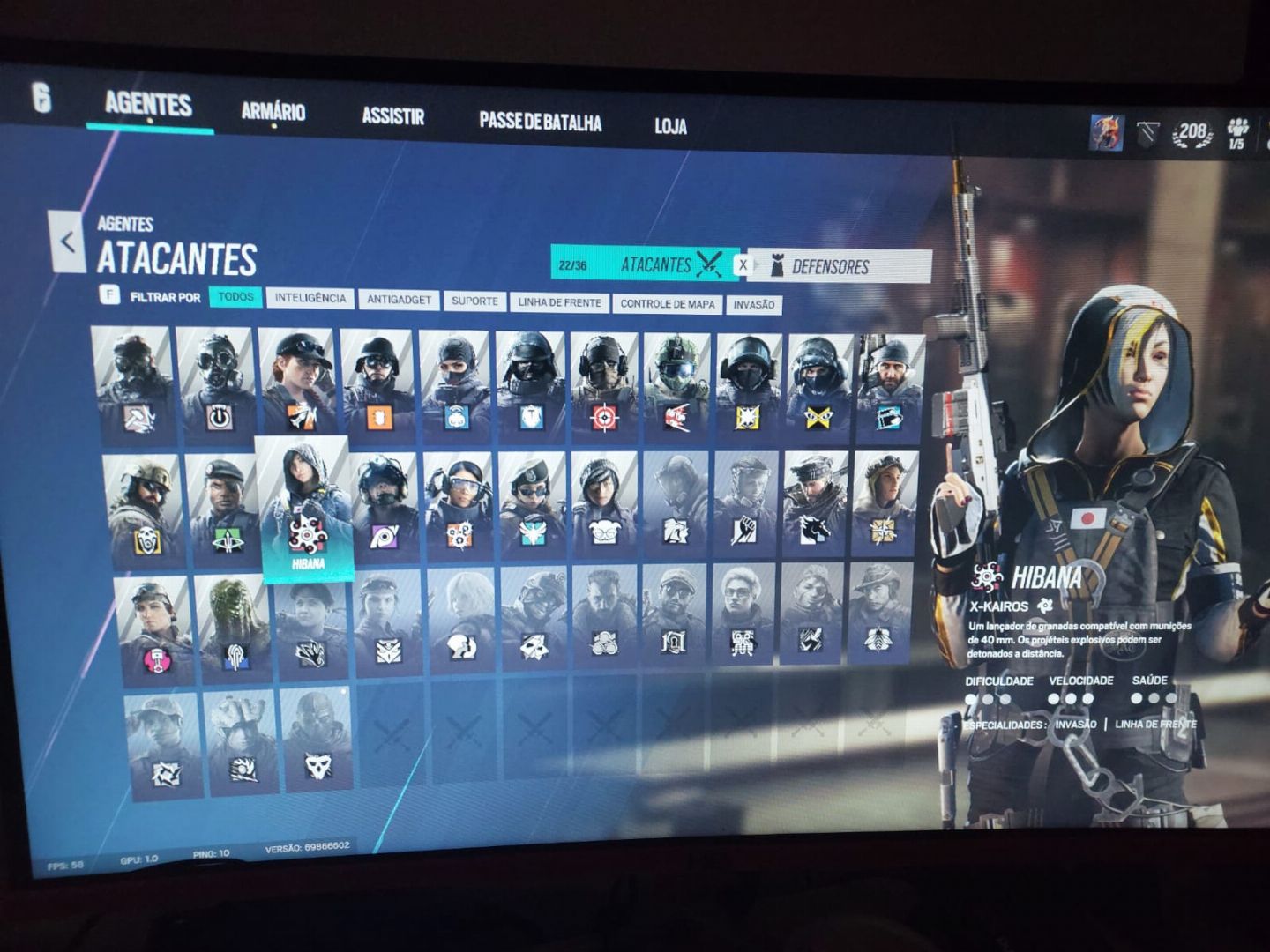 Conta R6 - 1x dima, skins, full acesso e pronta para jogar!