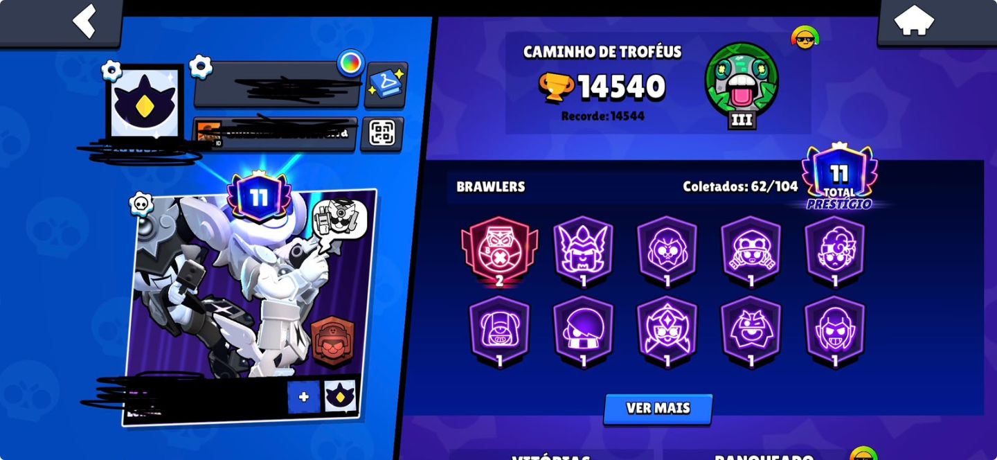 CONTA BRAWL STARS 14K DE TROFEUS 62/104