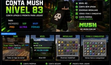 CONTA MUSH NIVEL 83 | ULTRA + PRO + FERIAS