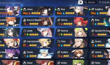 Epic Seven Conta Early Game Com 4 Personagens ML + 130 Molagoras e Mais Recursos