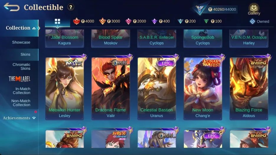 CONTA MOBILE LEGENDS COM 210 SKINS [SMURF] LEIA DESCRIÇÃO