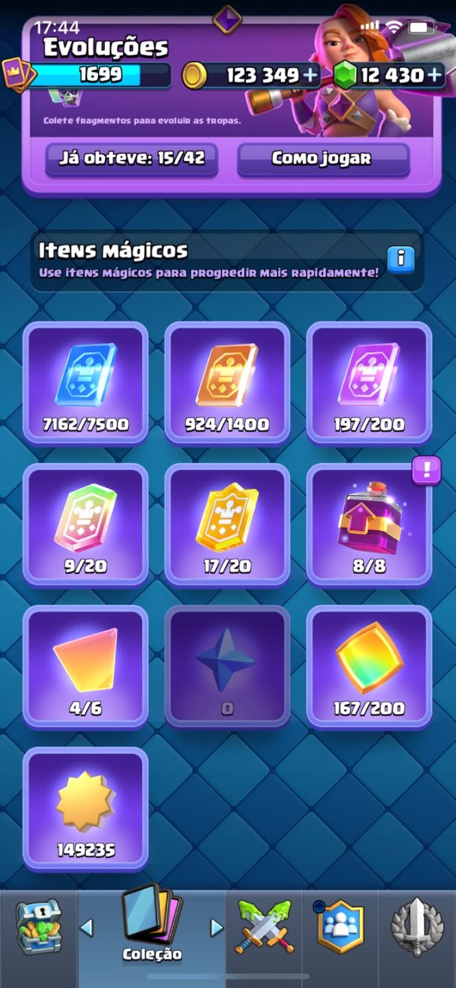 CONTA CLASH ROYALE NÍVEL 15, COM 10.500 TROFÉUS, ARENA 26