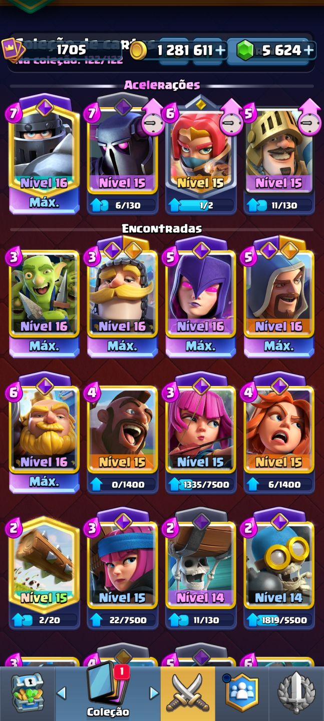 Conta Clash Royale 10,6k troféus, 5,6k gem