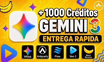 Gemini pro + Antigravity+ Flow + Veo 3 + Nano Banana + Whisk | Entrega Rápida