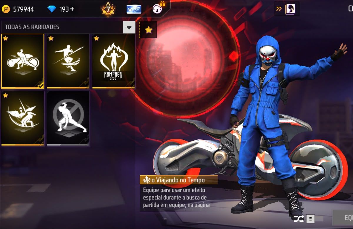 Conta Free Fire Gemada com 8 Angelicais 8 Evolutivas 5 Punhos 800+ Peitorais