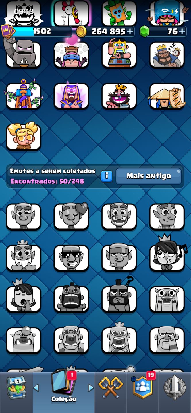 CONTA CLASH ROYALE PICO 12.009 TROFÉUS + COLEÇÃO COMPLETA