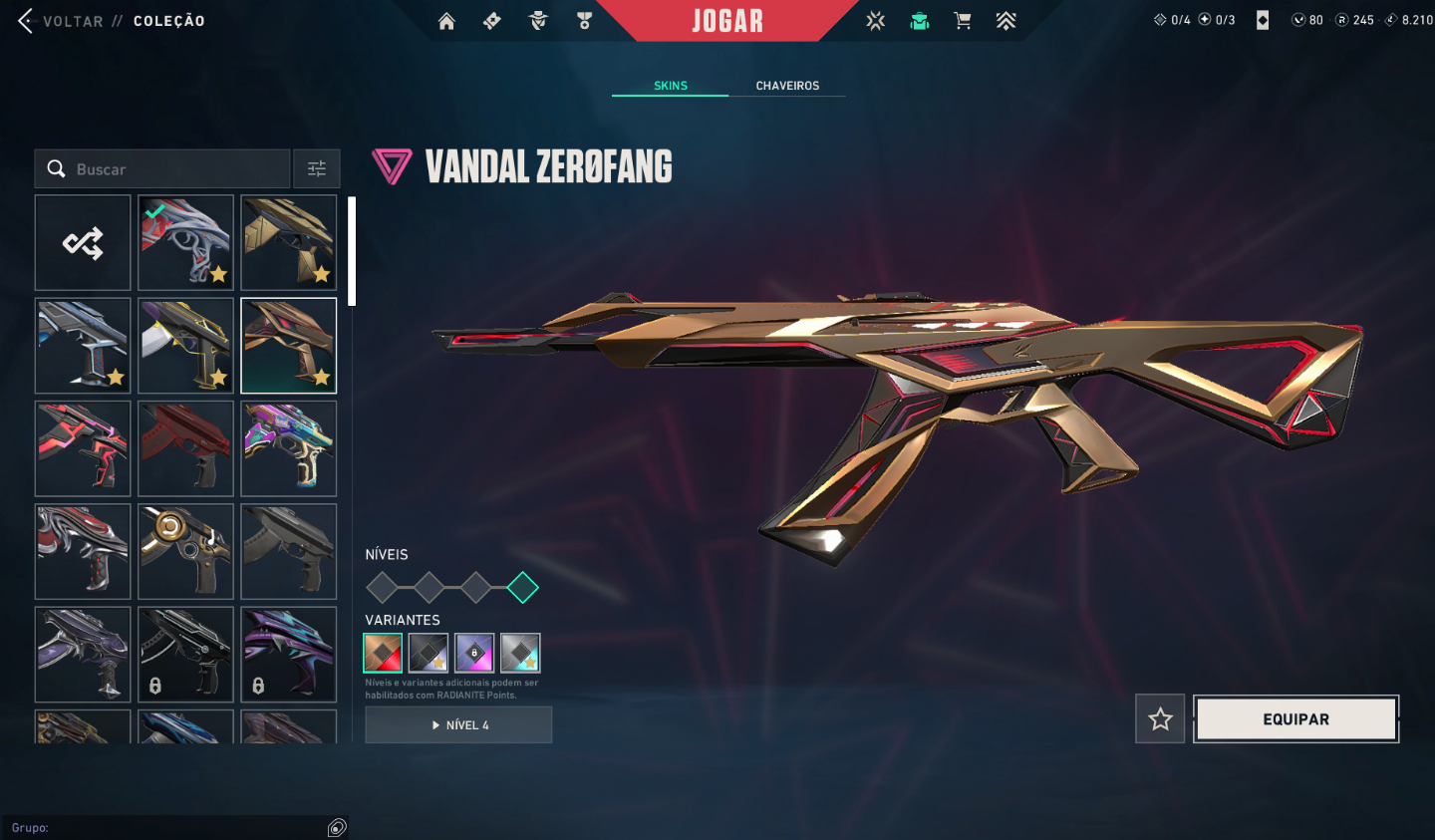 CONTA VALORANT COM KURONAMI, BUTTERFLY E KARAMBIT