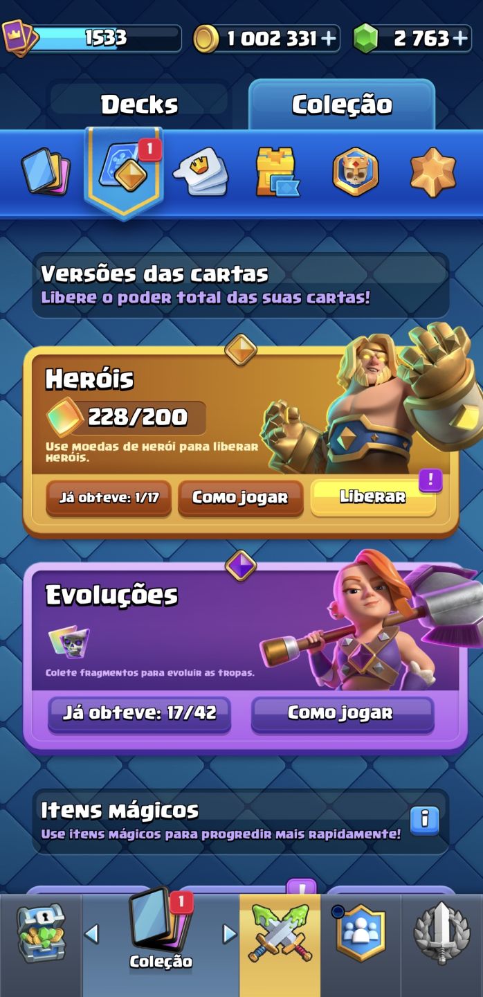 Conta Clash Royale 11.000 Troféus | 17 Evoluções | Nível 15 | veja a descrição