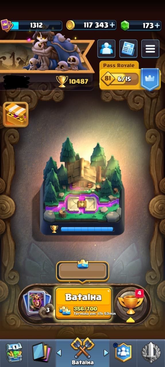 Conta Clash Royale bem upada