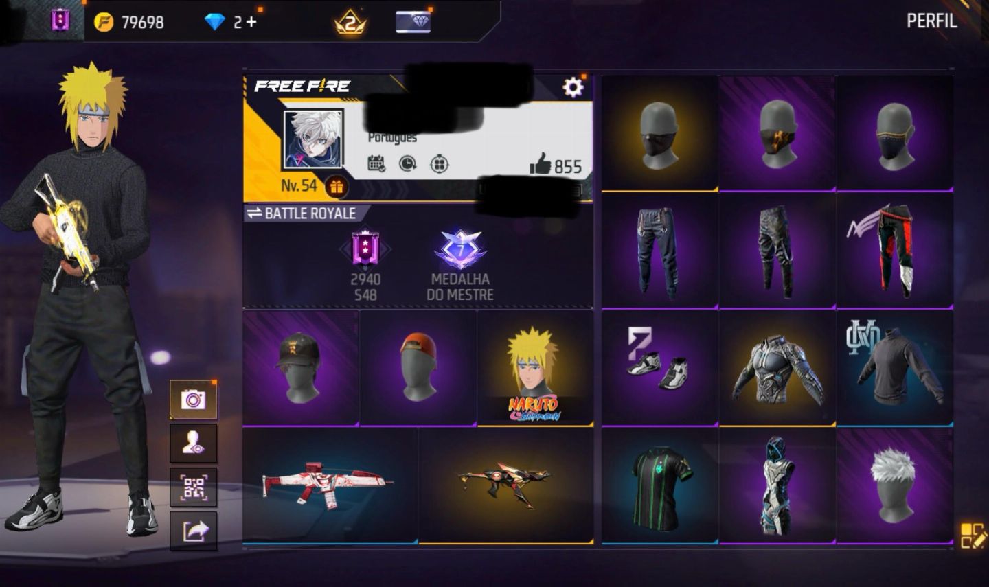 CONTA FF + 115 PEITAS + XM8 ATT 2VEL + GOLA ALTA PRETA + CALÇA JAZZ