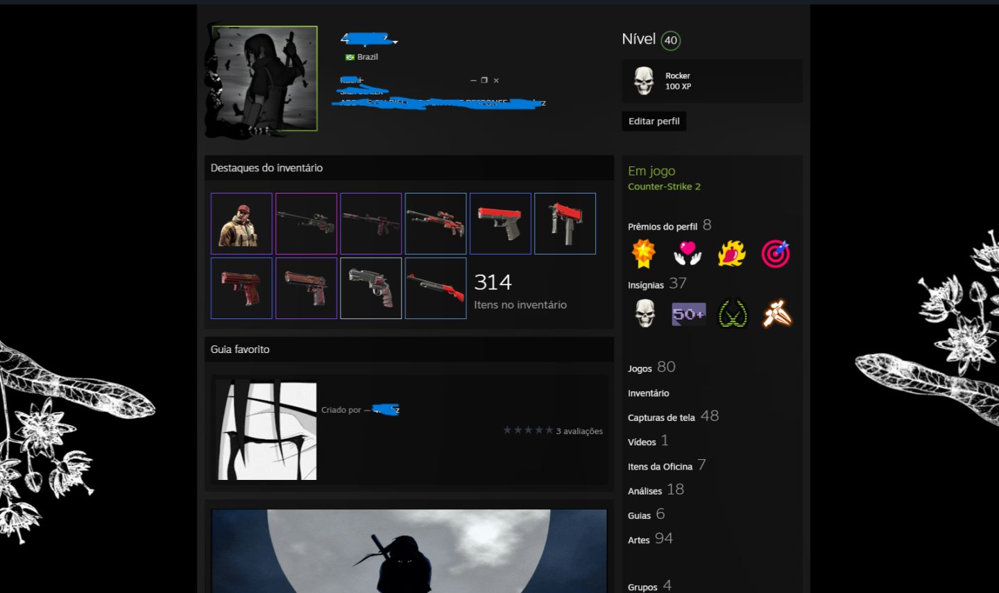 Conta steam cs prime com quase 2k de hora + vários jogos (inclusive platinados!)