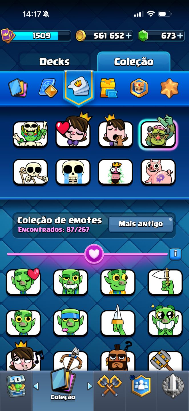 Conta clash Royale 10k troféus e 9 anos de conta