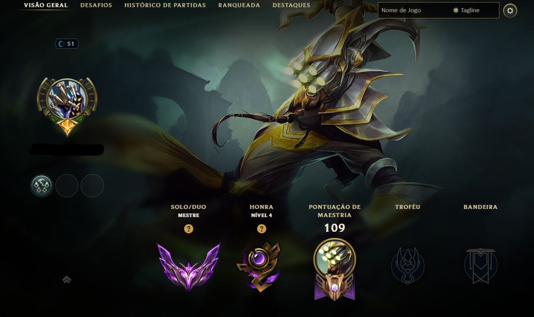 CONTA MESTRE 400 PDL | 63% WINRATE | FULL ACESSO | TROCA DE NICK DISPONIVEL