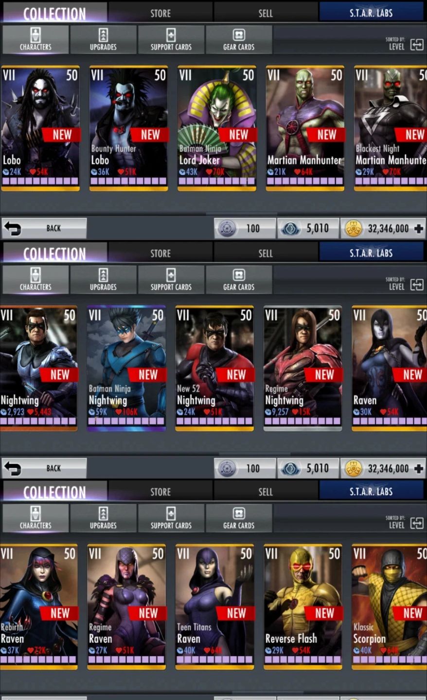 CONTA COM ITENS PARA INJUSTICE GODS AMONG US [IOS OU ANDROID]