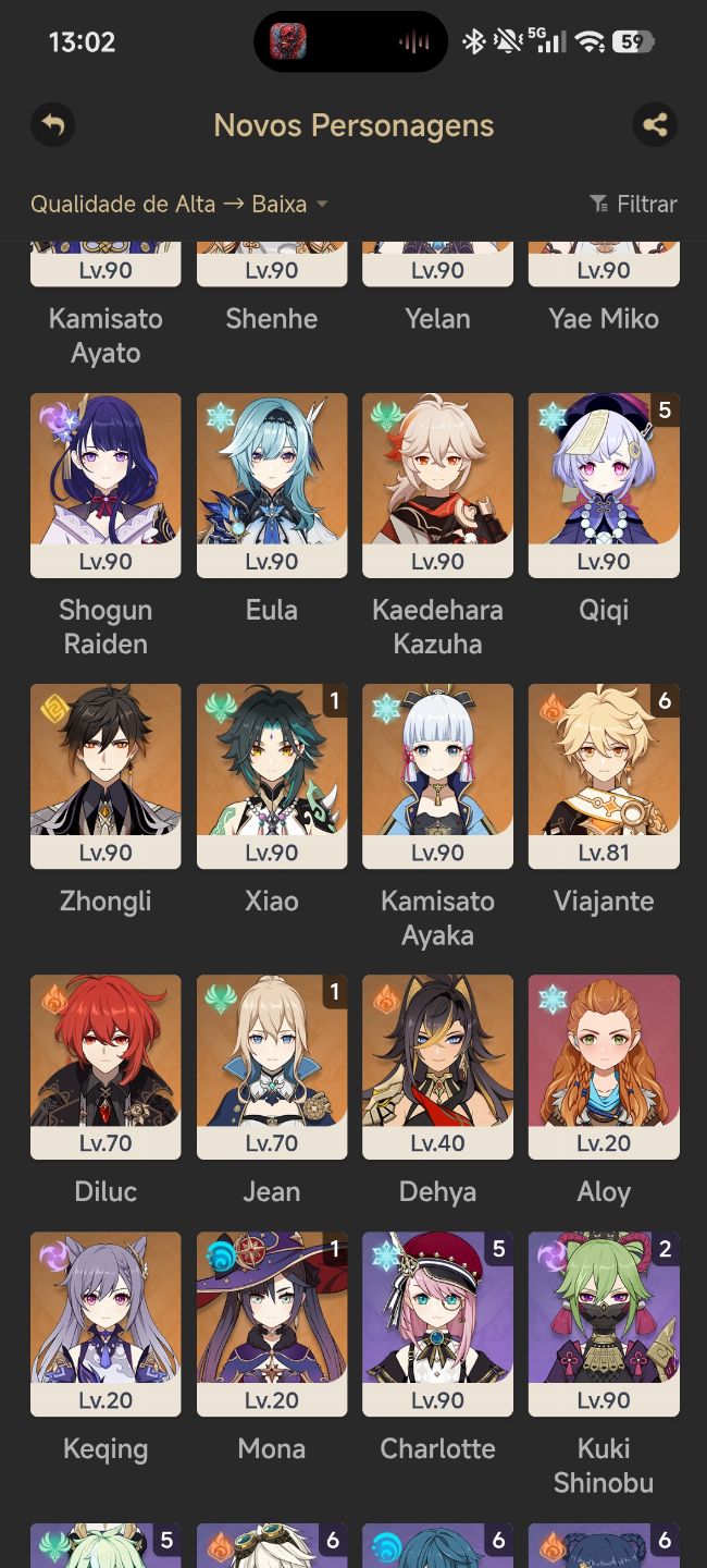 Conta Genshin Impact End Game 2025 (Valor Negociável)