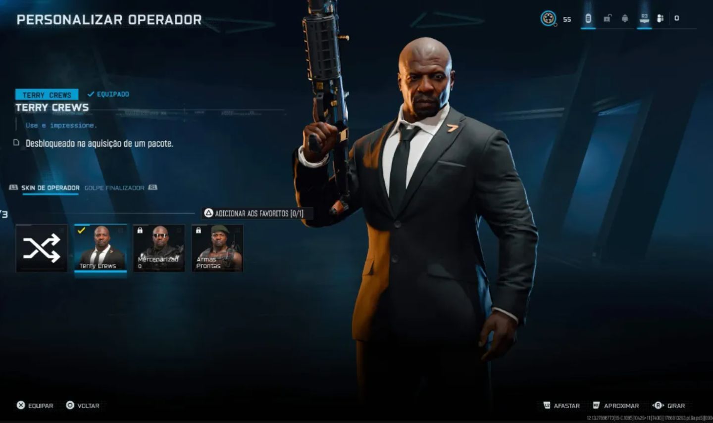 Conta warzone com Camuflagem Interestelar, Terry Crews, Rank Diamante S5