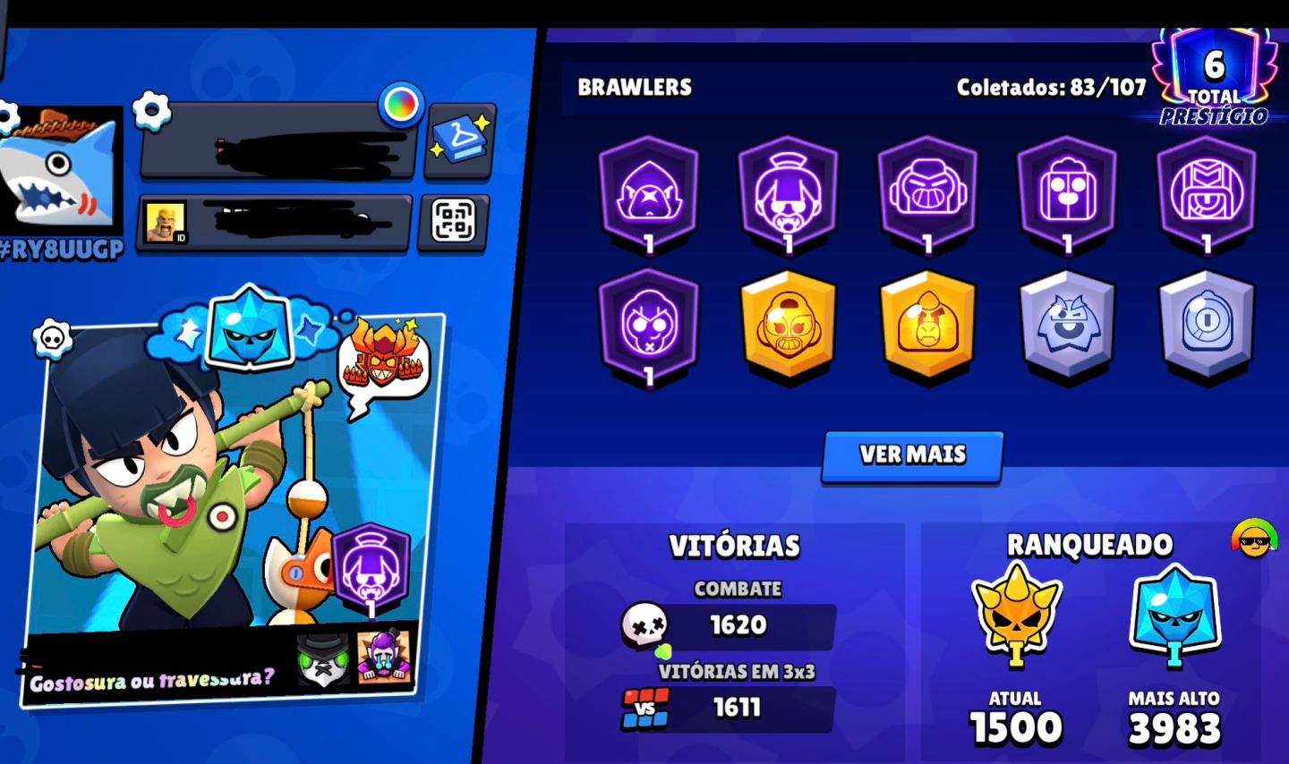 CONTA 2018 | 29,550TROFÉUS| 59 BRAWLERS | 1 HIPERCARGAS | ACESSO TOTAL