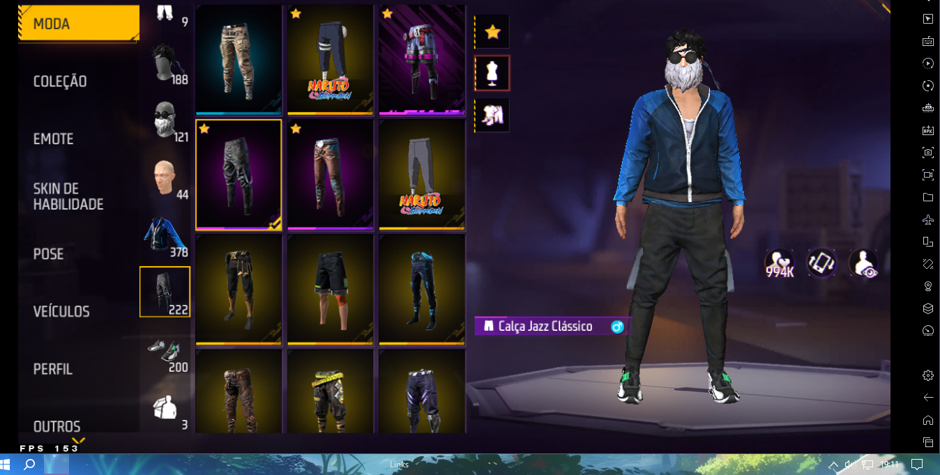 Conta de free fire LVL 66 e +8K likes