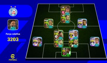 Conta de efootball com Gerd Muller Iniesta Piqué e Ronaldinho