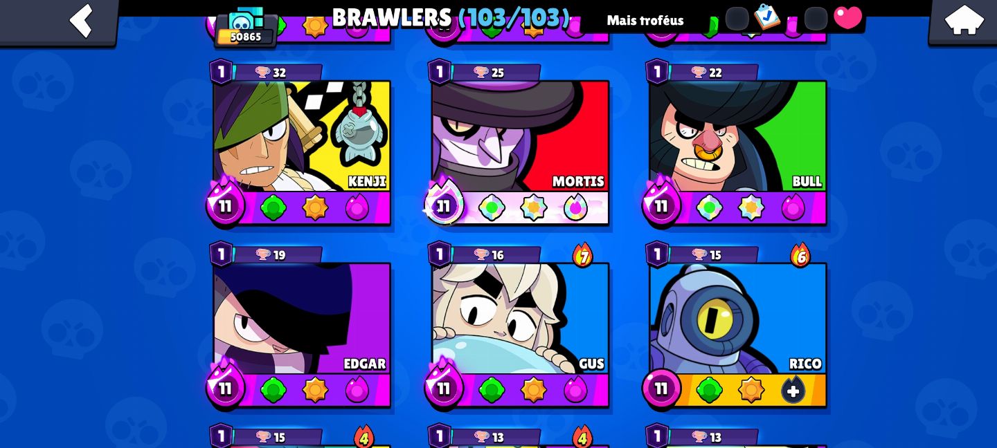 BRAWL STARS - CONTA FULL 104/104 SAINDO PRA HOJE!! EXTREMAMENTE BARATA!