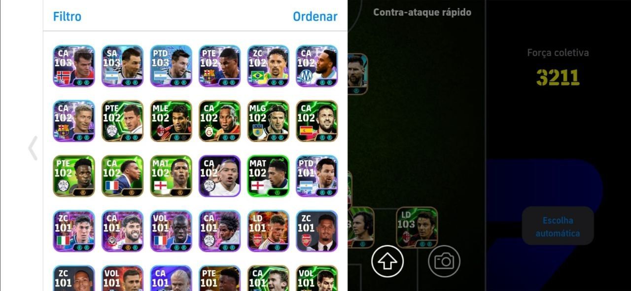CONTA EFOOTBALL RARA! TOTTI BUGADO + ROMARIO + MESSI PRIME + RODRI BUGADAÇO E++!