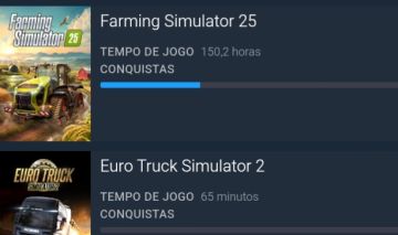 Conta Steam, com FS 25 e ETS2, e mais alguns jogos de valor baixo