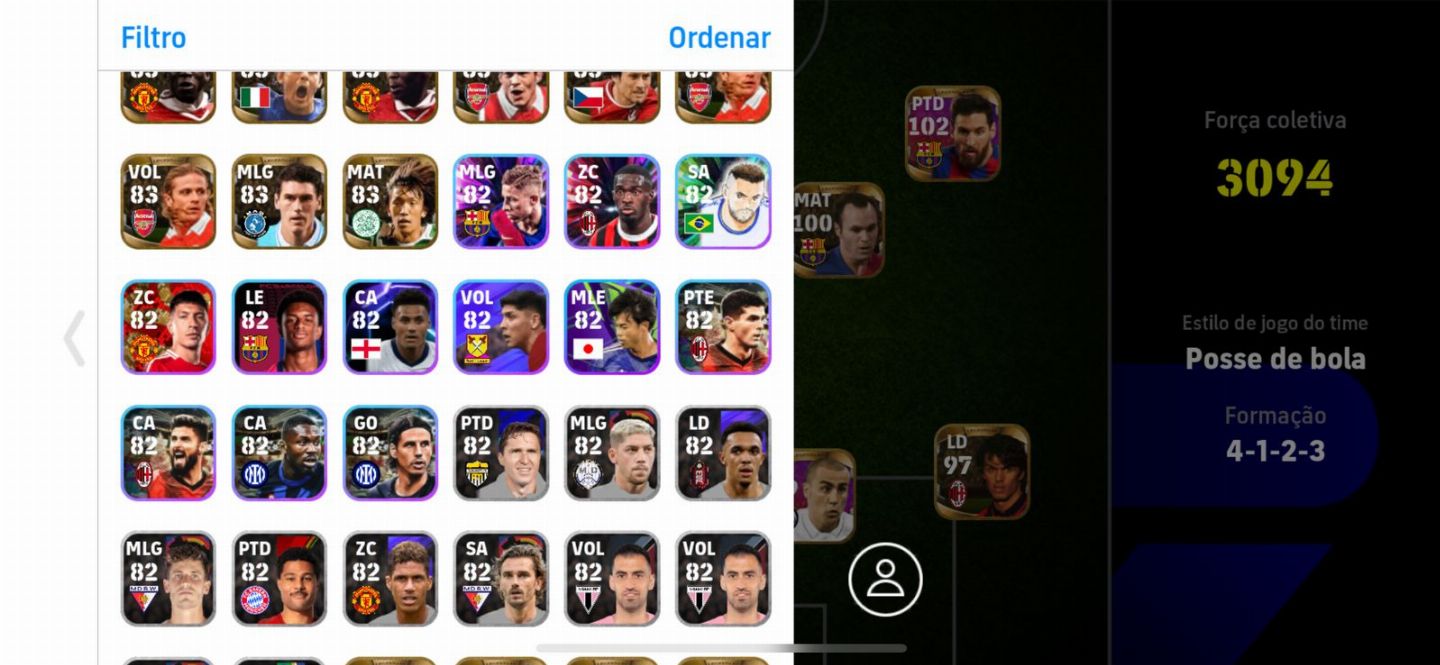 CONTA EFOOTBALL MUITO ANTIGA COM RONALDINHO