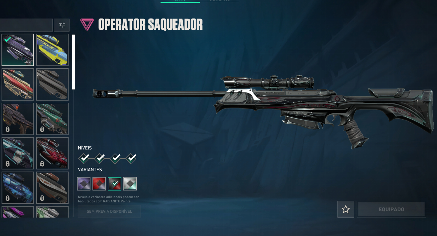 Conta de valorant +1200 reais gastos, muita skin.