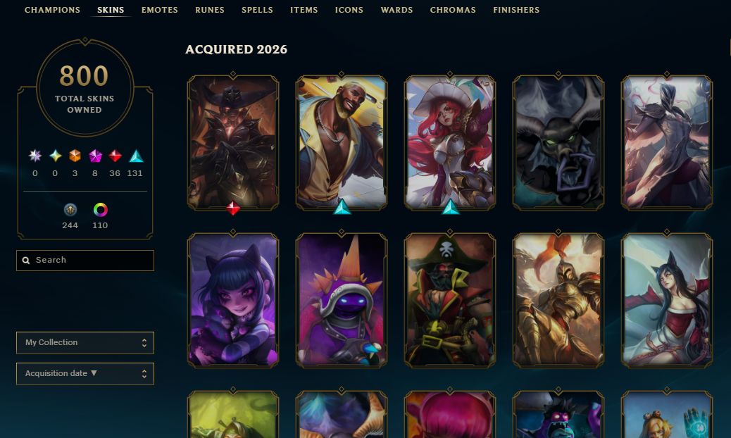 Conta extremamente rara com todas as bordas raras e skins bugadas
