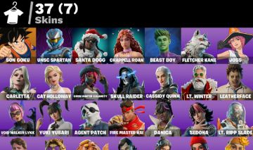 CONTA FORTNITE 38 SKINS GOKU