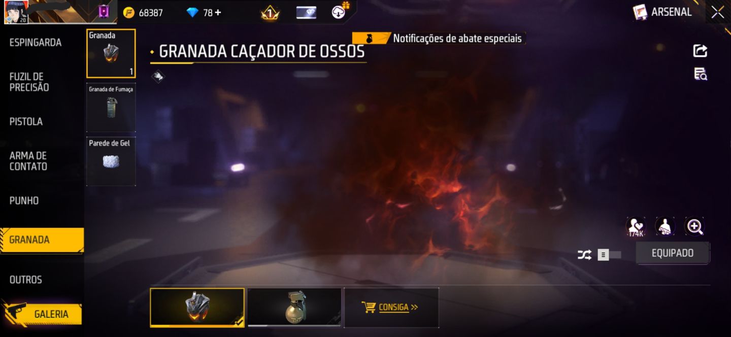 CONTA FREE FIRE COM CONJUNTO JIRAIYA | CONJUNTO MANO CASUAL | MP40 MECÂNICA