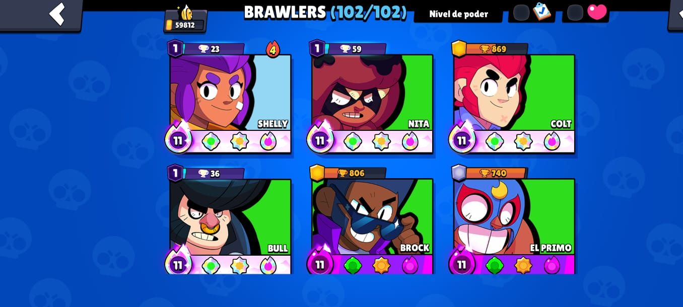 Contra BrawStars 79.6k -87 herois FULL- Fama Alienigena