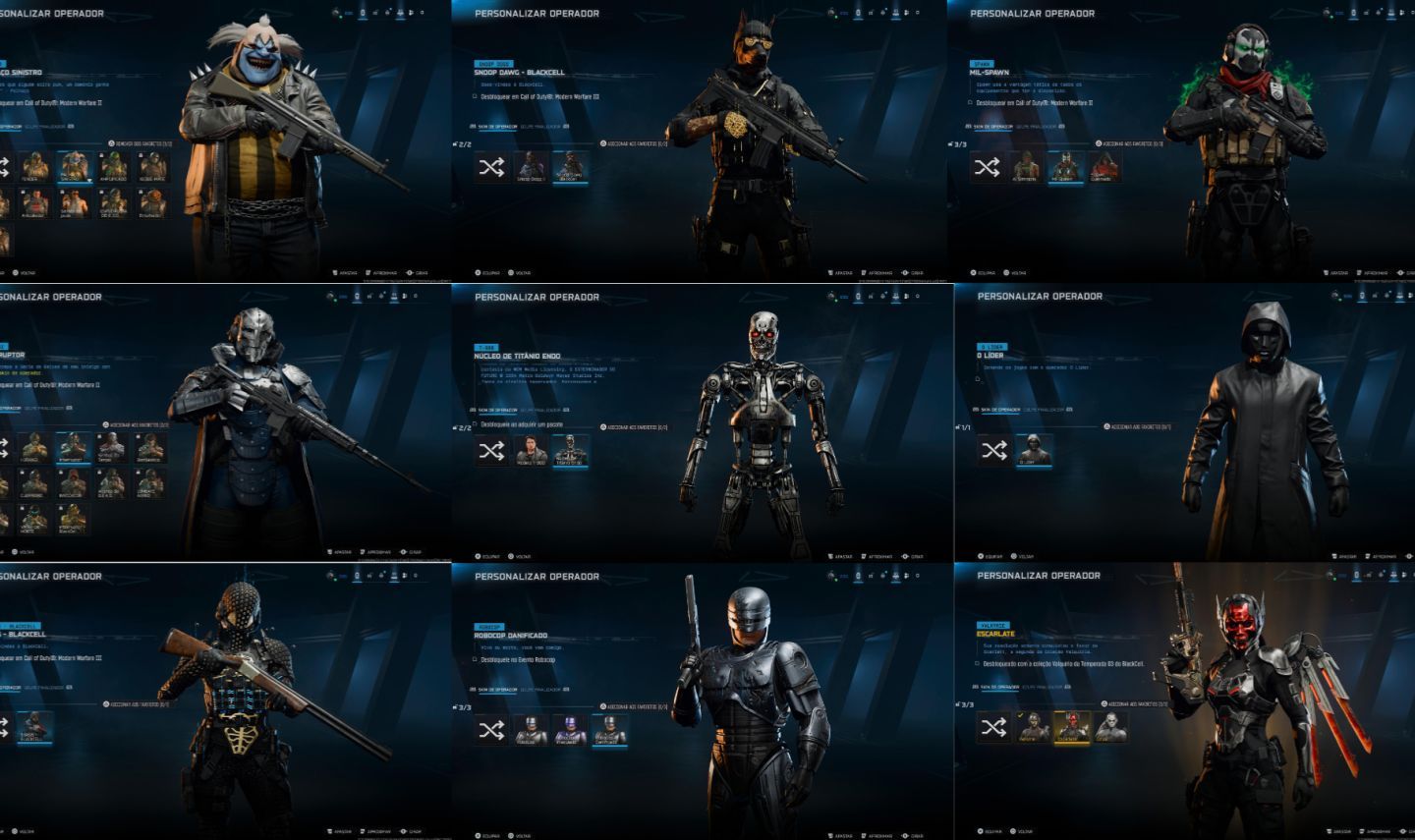 CONTA WARZONE NÍVEL 900+/ T800/ GORDÃO/ IRRIDESCENT MP E WZ/ MUITOS ITENS RAROS