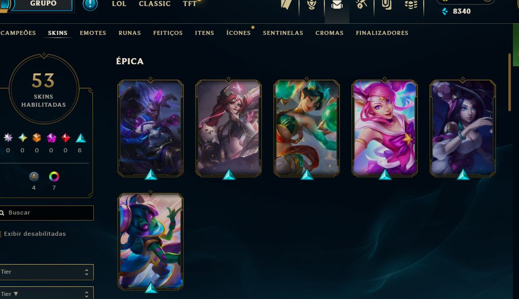 Conta lv 42 c/12skins smurf