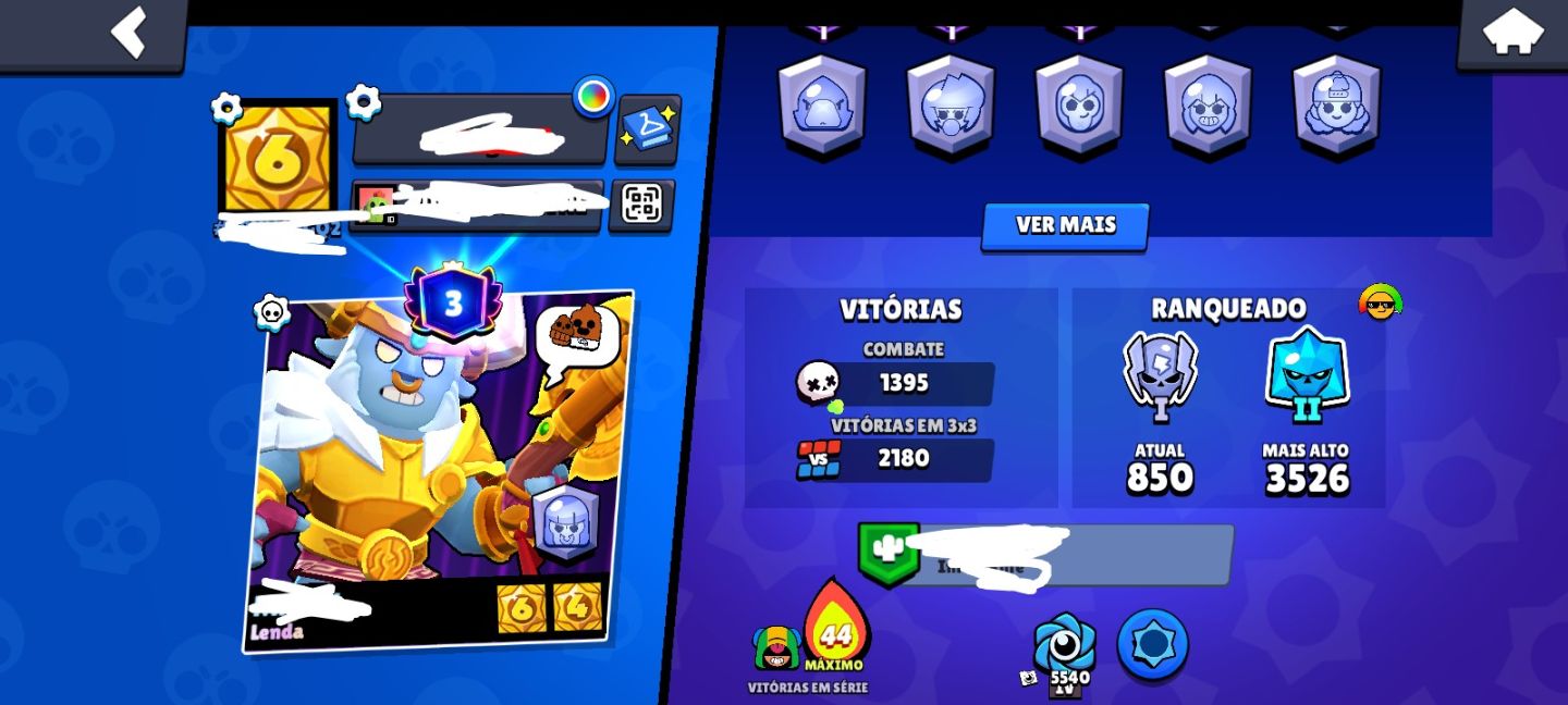 CONTA BRAWL 25.172 TROFÉUS | 80/104 BRAWLERS | 9 LENDÁRIOS