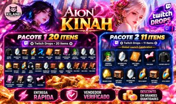 Aion 2 - Kinah e Twitch Drops - Servidor GLOBAL (Cobrimos taxa de Mercado)