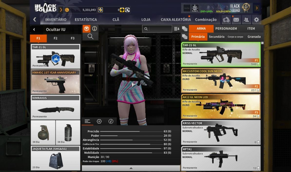 CONTA BLACK SQUAD - CONTA STEAM