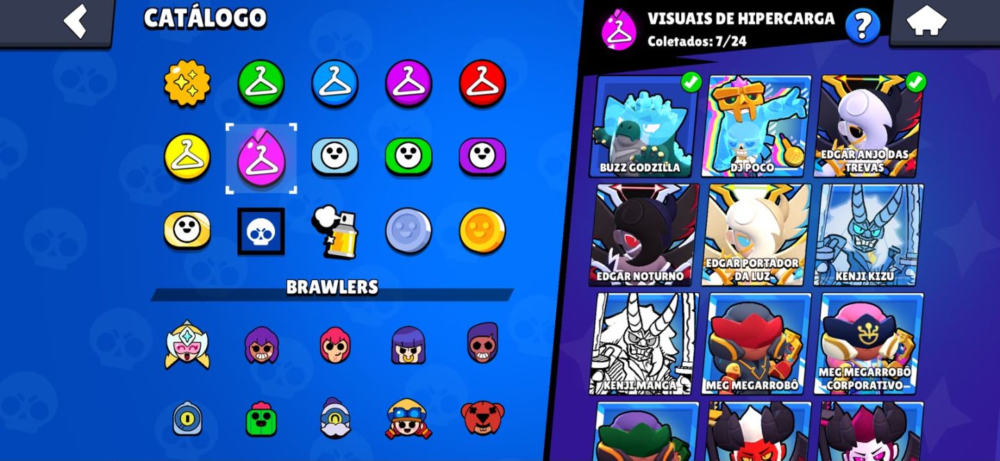 Brawl Stars - Conta top - Recheada de Skins LF