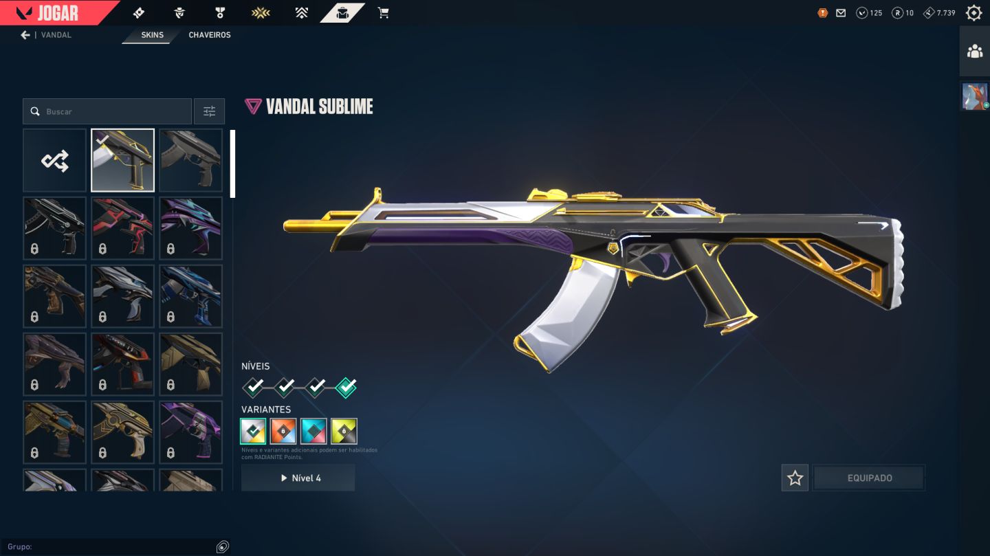 CONTA VALORANT FULL | VANDAL SUBLIME + ADAGA GLITCHPOP + ESPADA SOBERANIA + SKIN