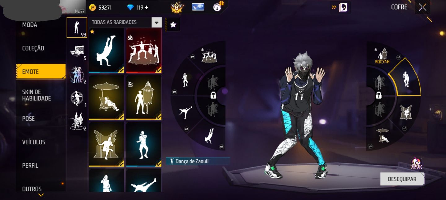 CONTA DE FREE FIRE PRIME 8 (MUITAS ATRIBUTADAS)