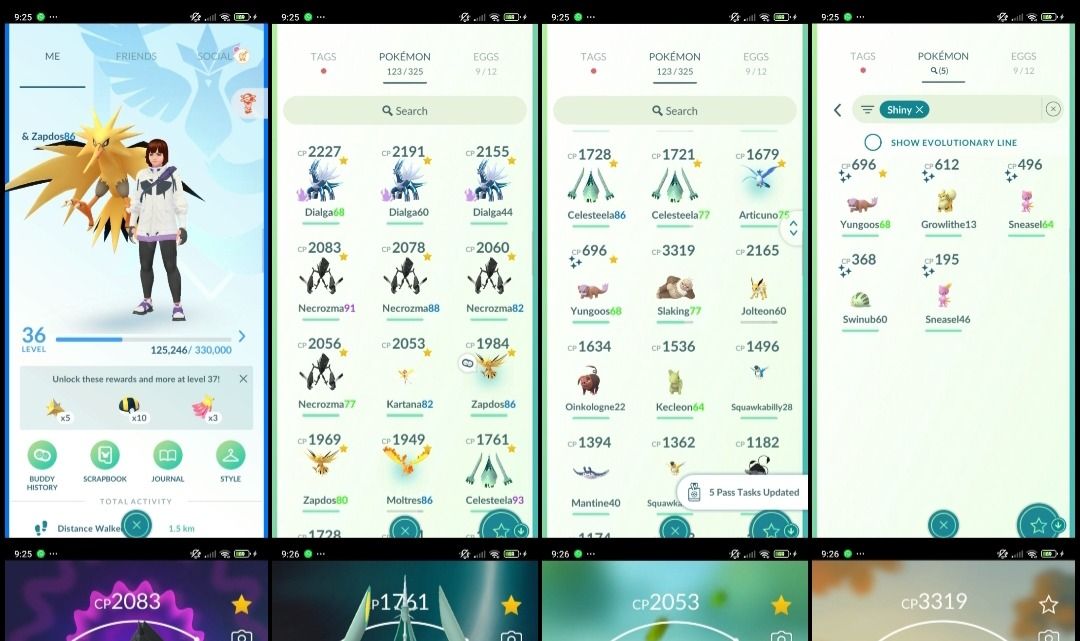 Pokémon GO LVL 36 | 3 Dialga + 4 Necrozma + 3 Celesteela + Kartana | T347