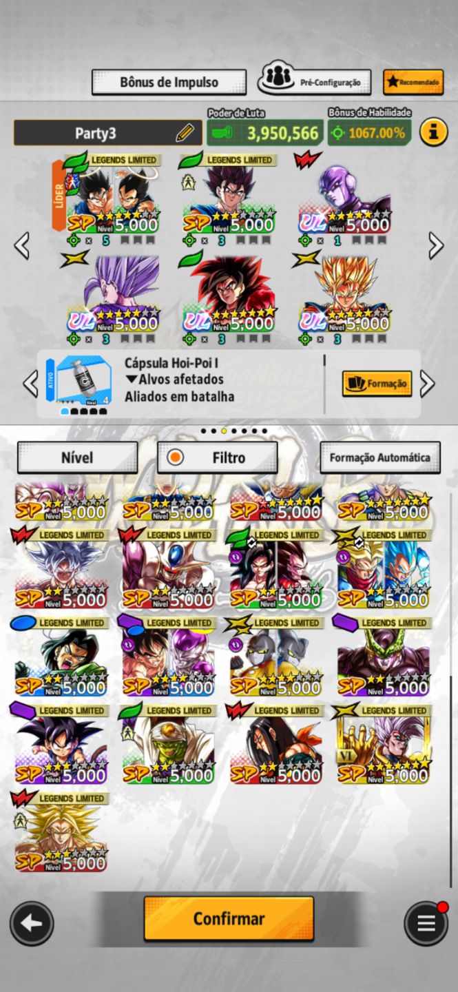 Conta dragon ball legends