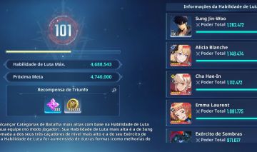 Conta solo leveling arise nível máximo ( 150 )