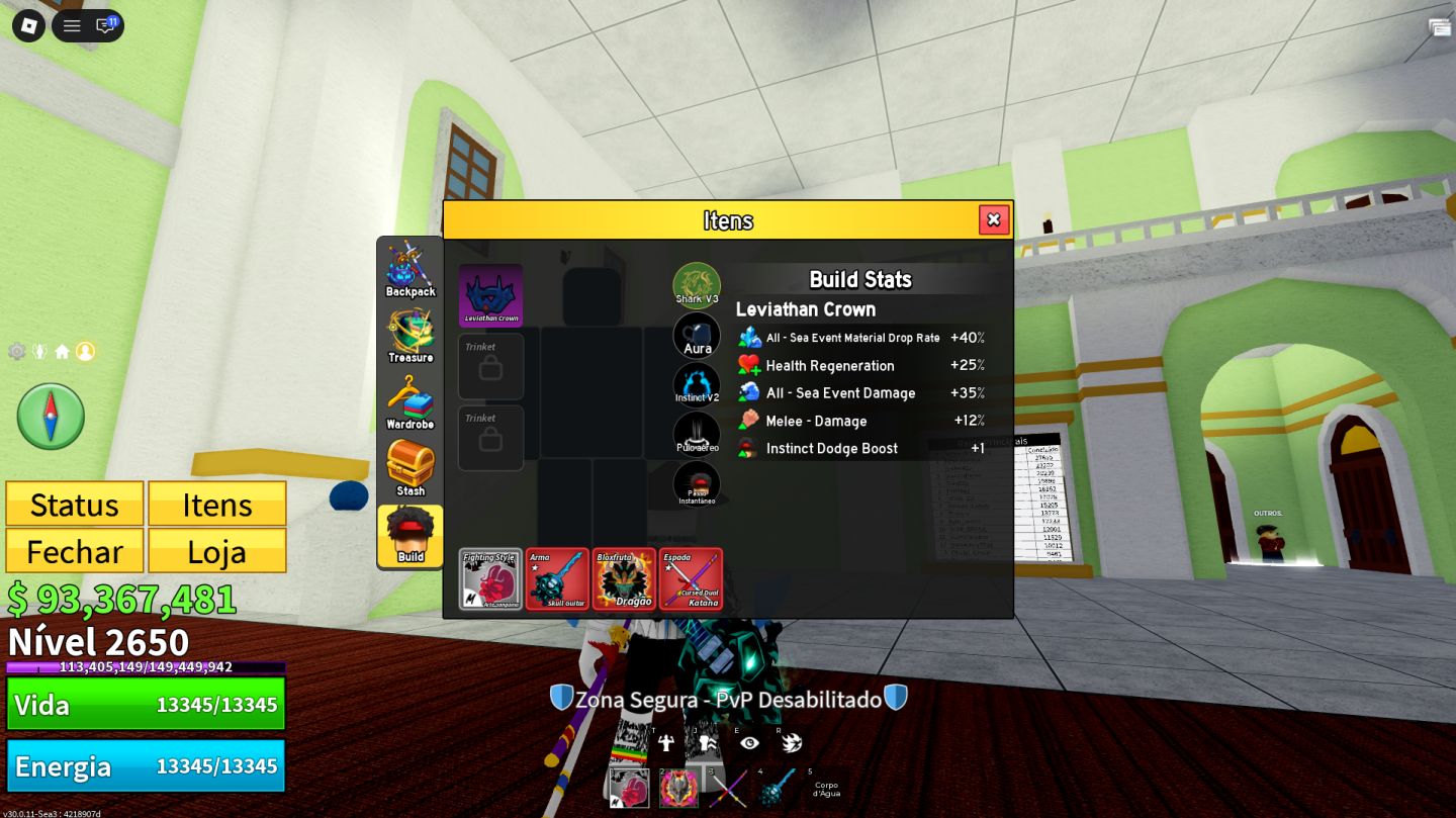 Blox Fruits Level 2650 | Dragão, Portal, Magma e Buddha Perm