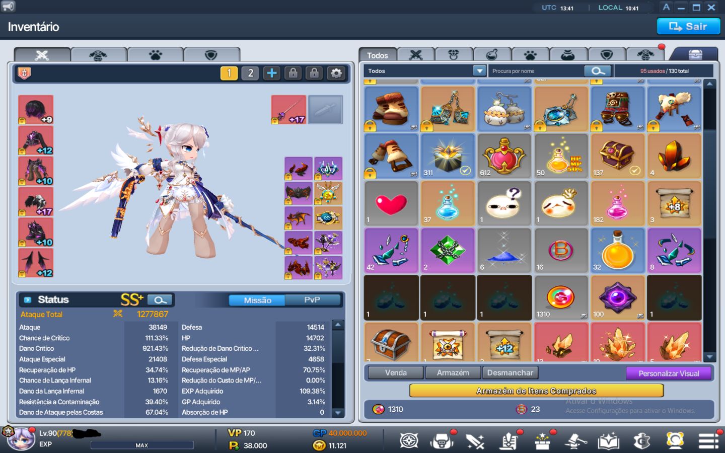 Conta CLV 778 | Zero 8,1KK | 21 personagens 1KK+ 4 800k+ | Maioria com SR