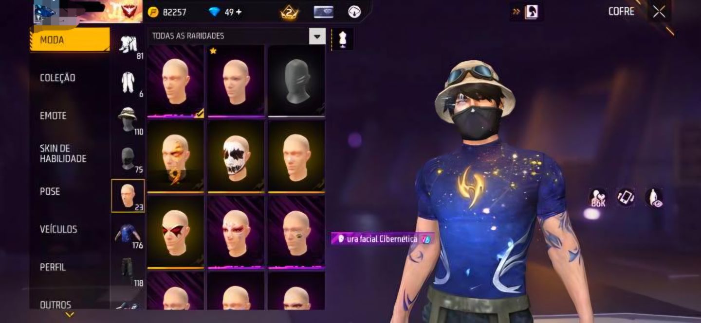 Conta com arma atributada para ap,ump roxa e xm8 e muitas skin e aproveitar