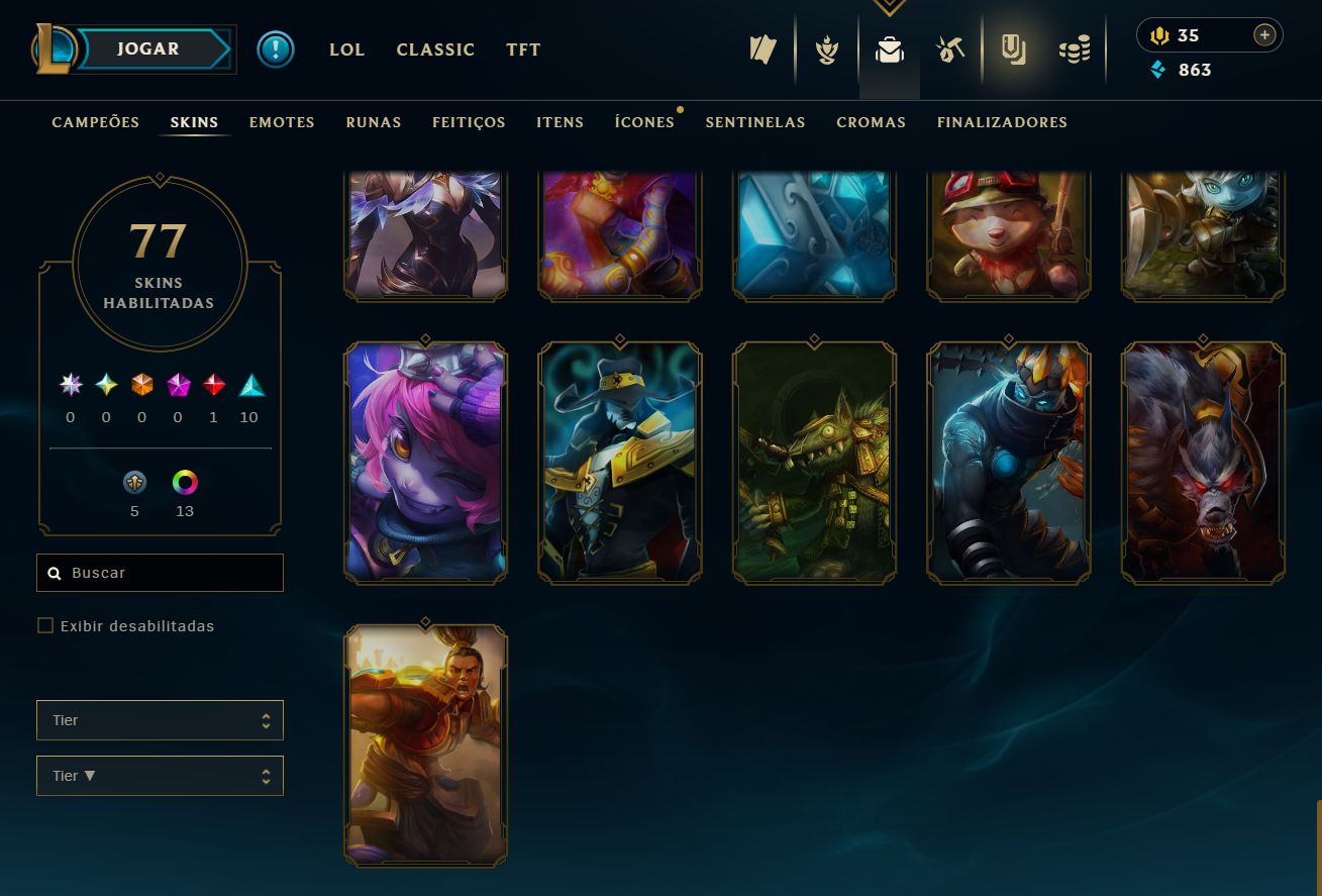 [ACESSO IMEDIATO] Ouro IV MD5 77 Skins 60 PDL