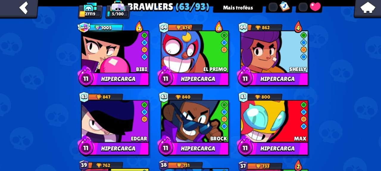 CONTA BRAWL STARS - 27k TROFÉUS.