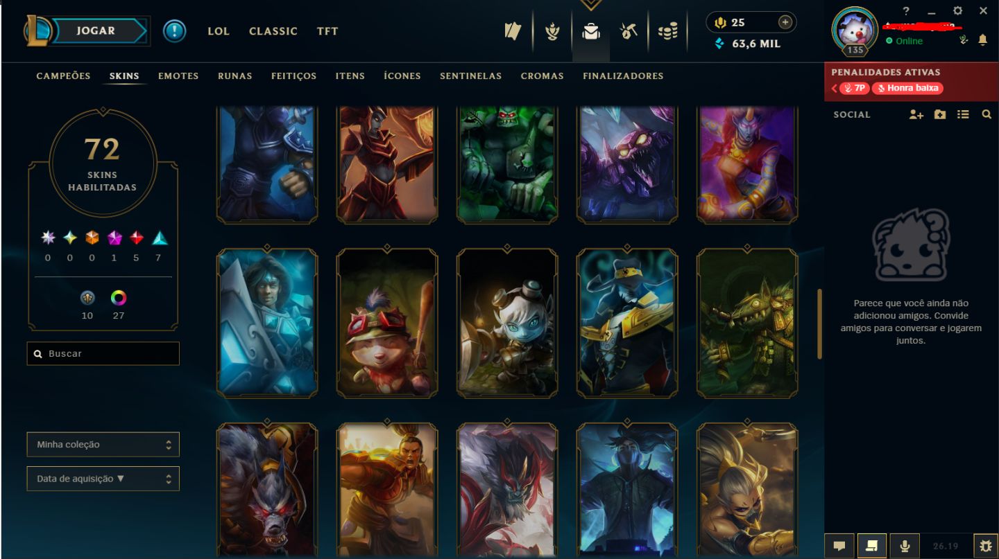 CONTA ESMERALDA 3 E DIAMANTE NA FLEX//MUITAS SKINS//LEVEL135