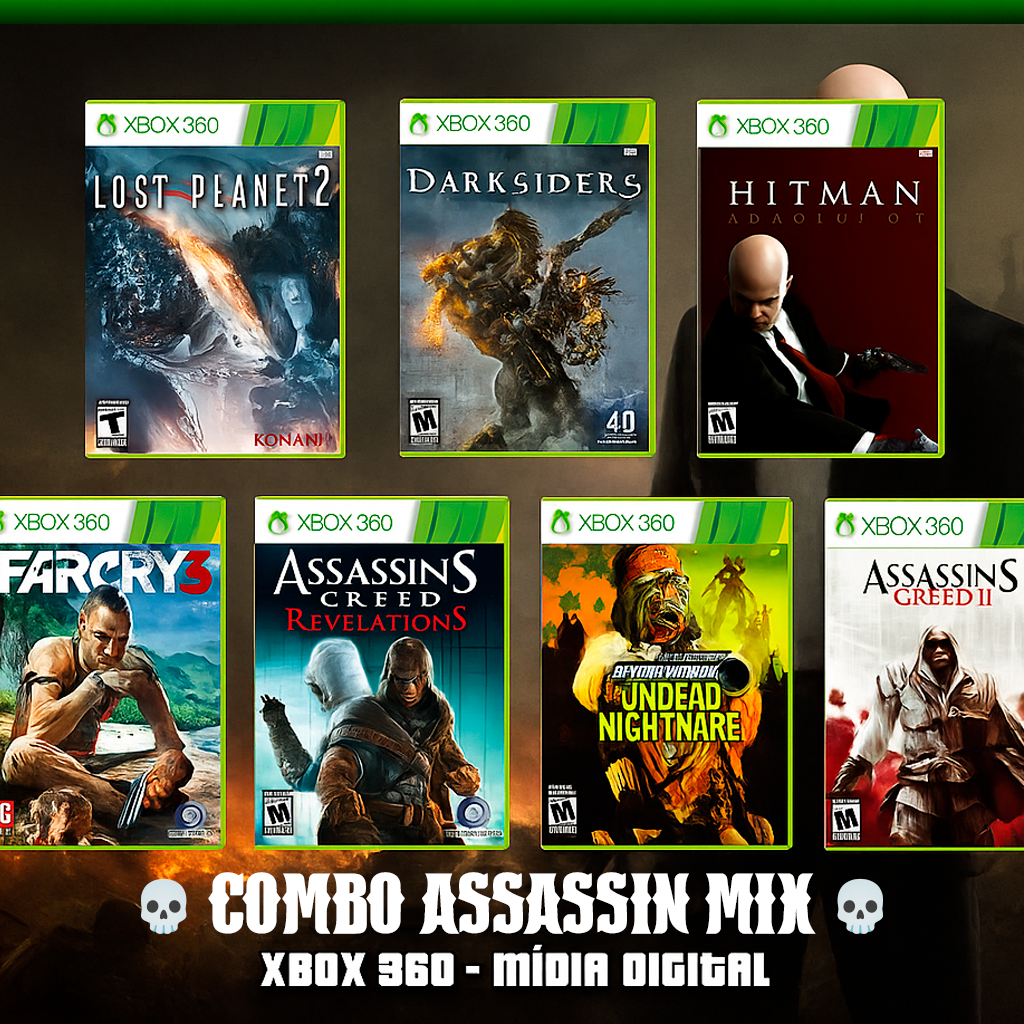 Xbox 360 Mídia Digital Compre 2 Jogo e Leve 3! (Conta Original) Melhores Combos